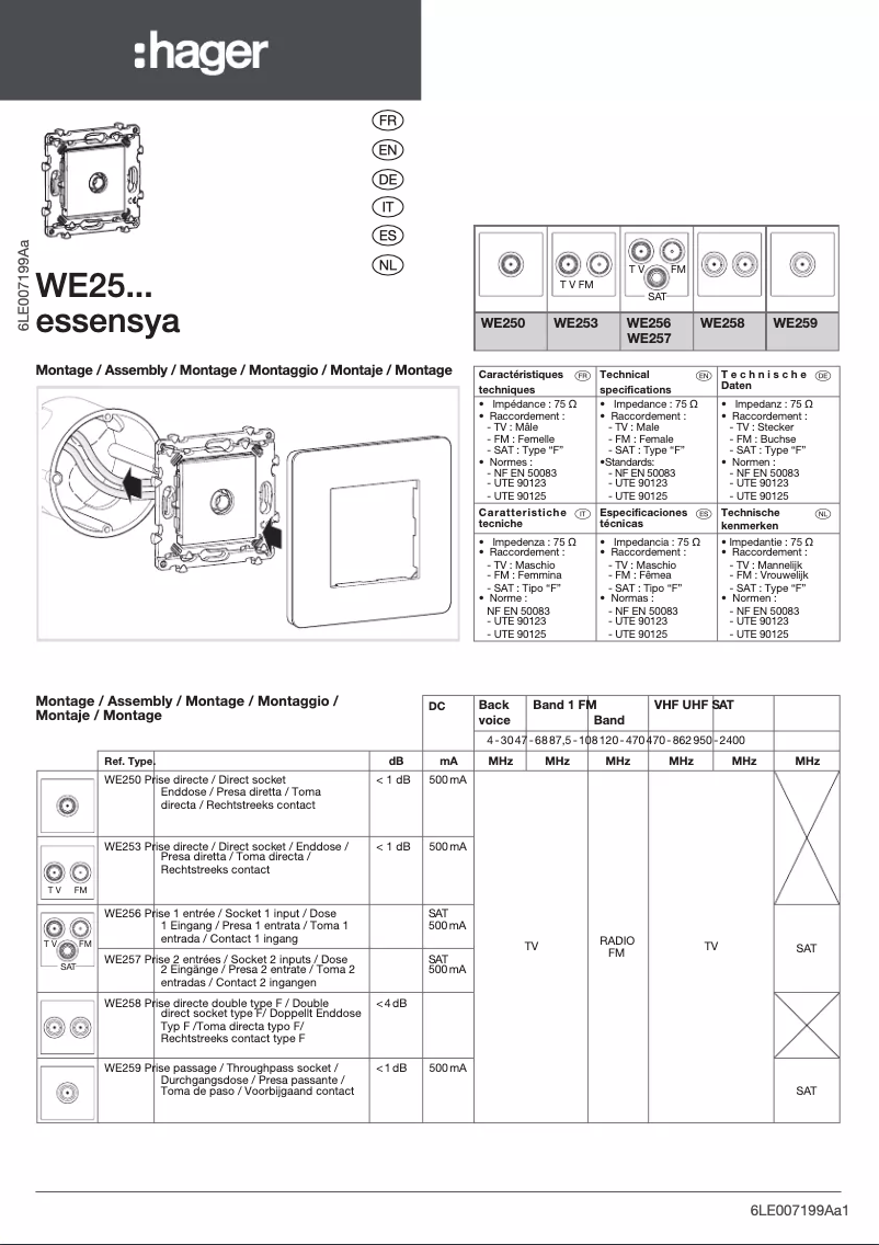 Imagen de la primera página del manual del dispositivo WE257