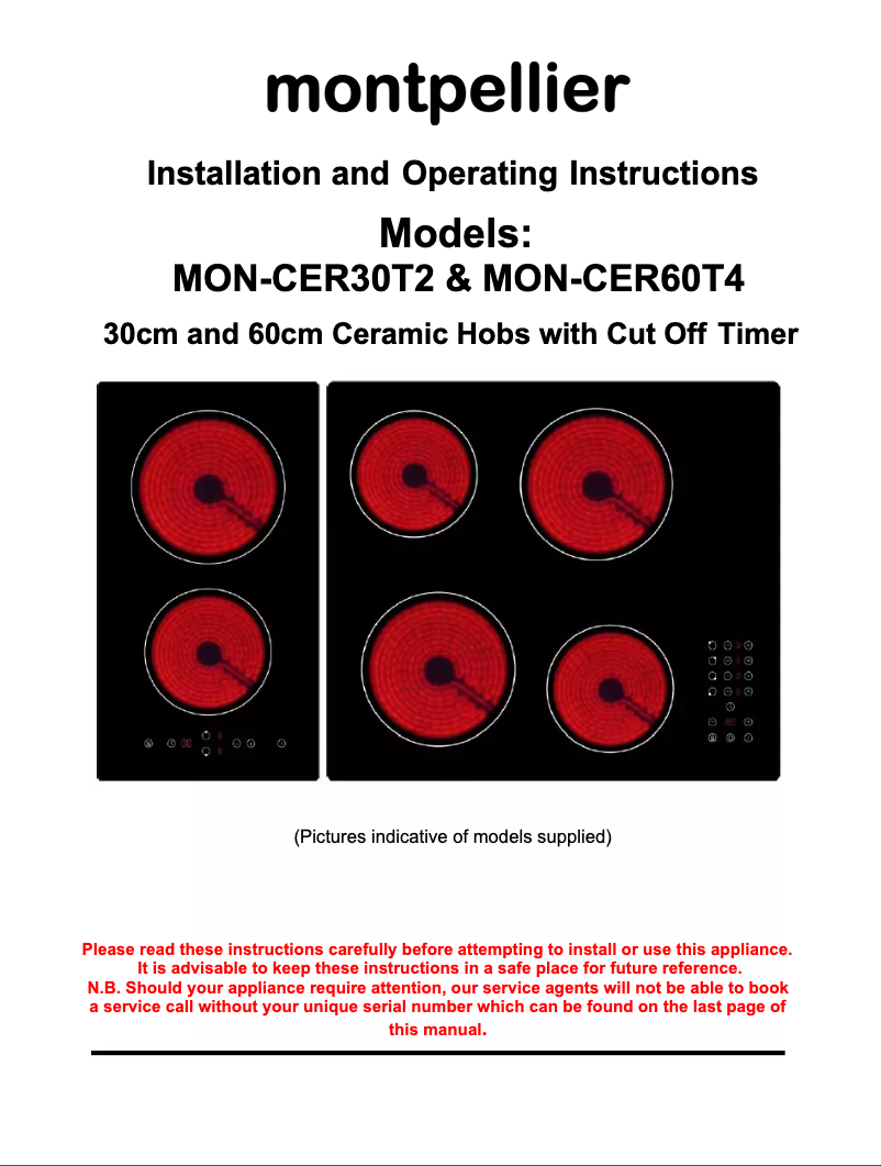 Página 1 del manual Manual de usuario Montpellier CER30T2