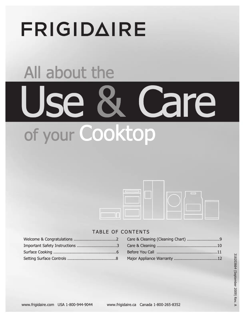 Imagen de la primera página del manual del dispositivo FFGC3603LW