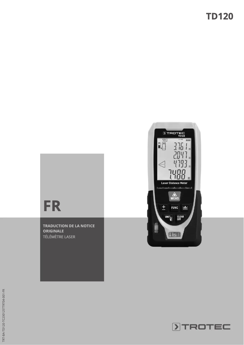 Página 1 del manual Manual de usuario Trotec TD120