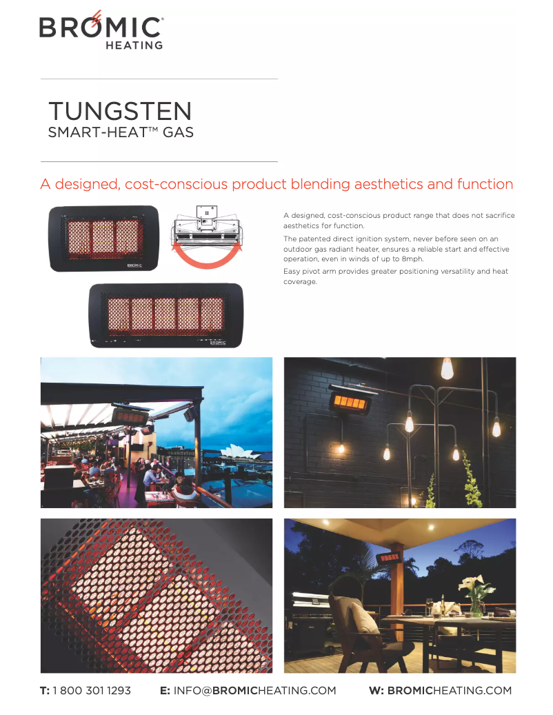 Página 1 del manual Ficha técnica Bromic BH0210001-1