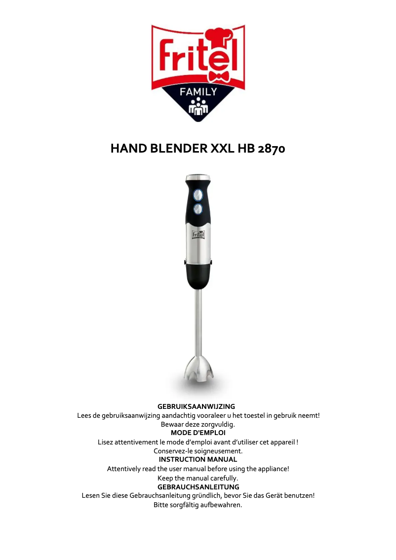 Página 1 del manual Manual de usuario Fritel XXL HB 2870