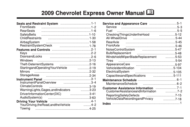 Imagen de la primera página del manual del dispositivo Express (2009)