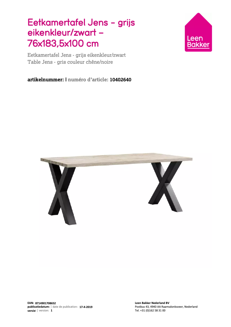 Imagen de la primera página del manual del dispositivo Jens