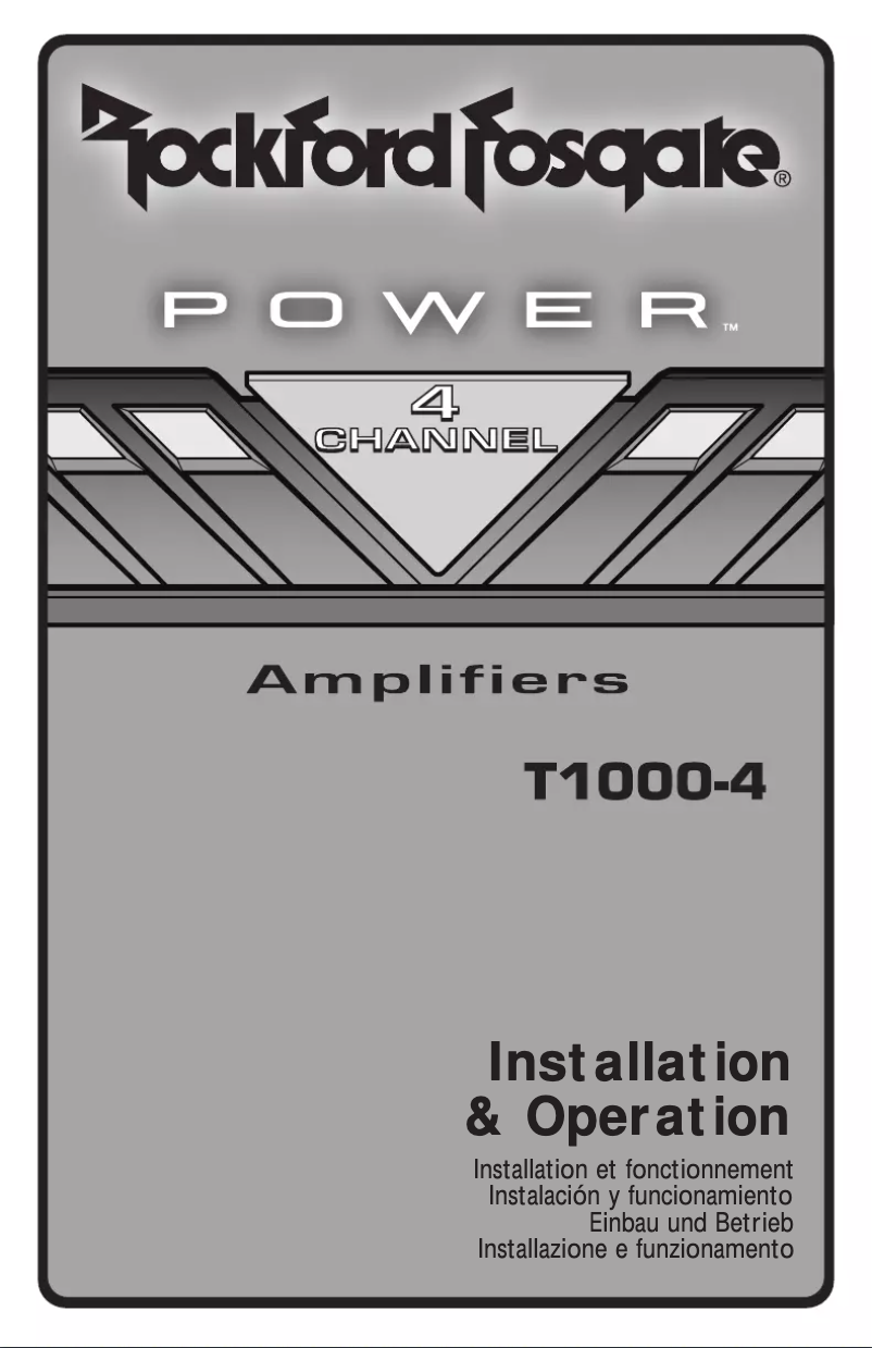 Página 1 del manual Manual de usuario Rockford Fosgate Power T1000-4ad