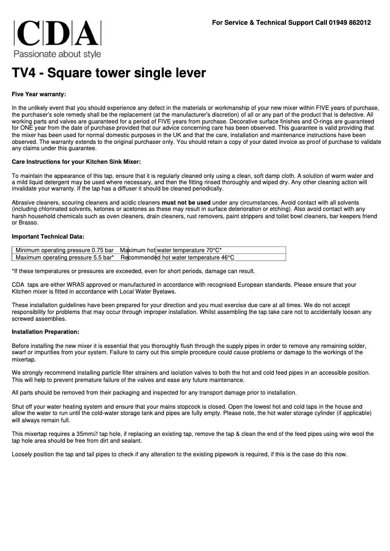 Imagen de la primera página del manual del dispositivo TV4CH