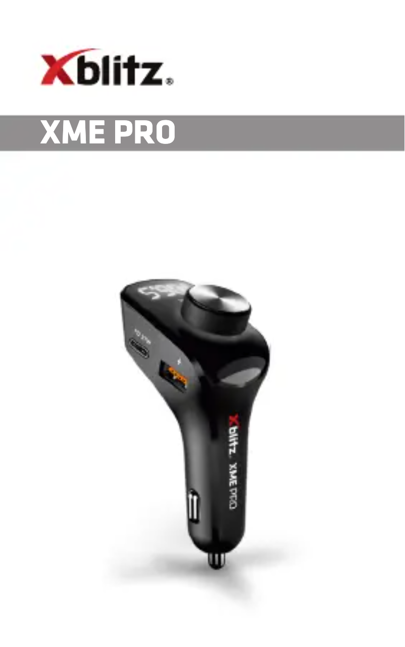 Página 1 del manual Manual de usuario Xblitz XME PRO