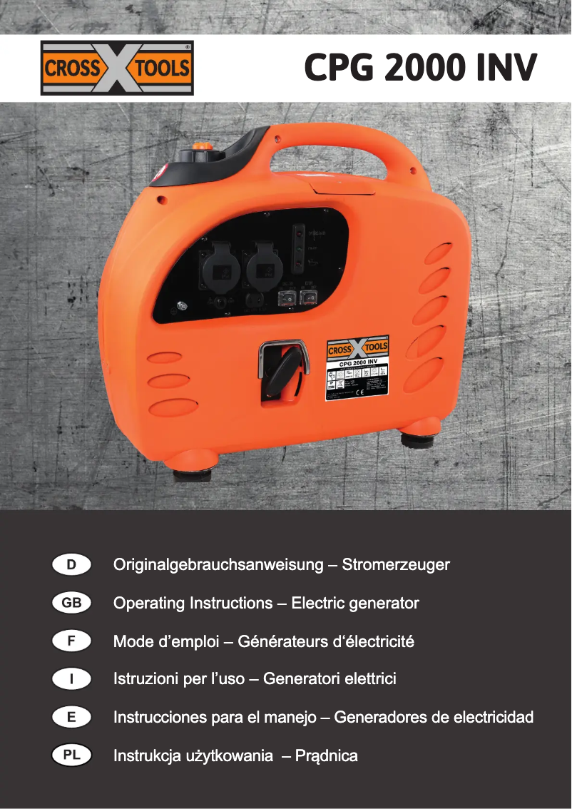 Página nº 1 - Manual de usuario CrossTools CPG 2000 INV