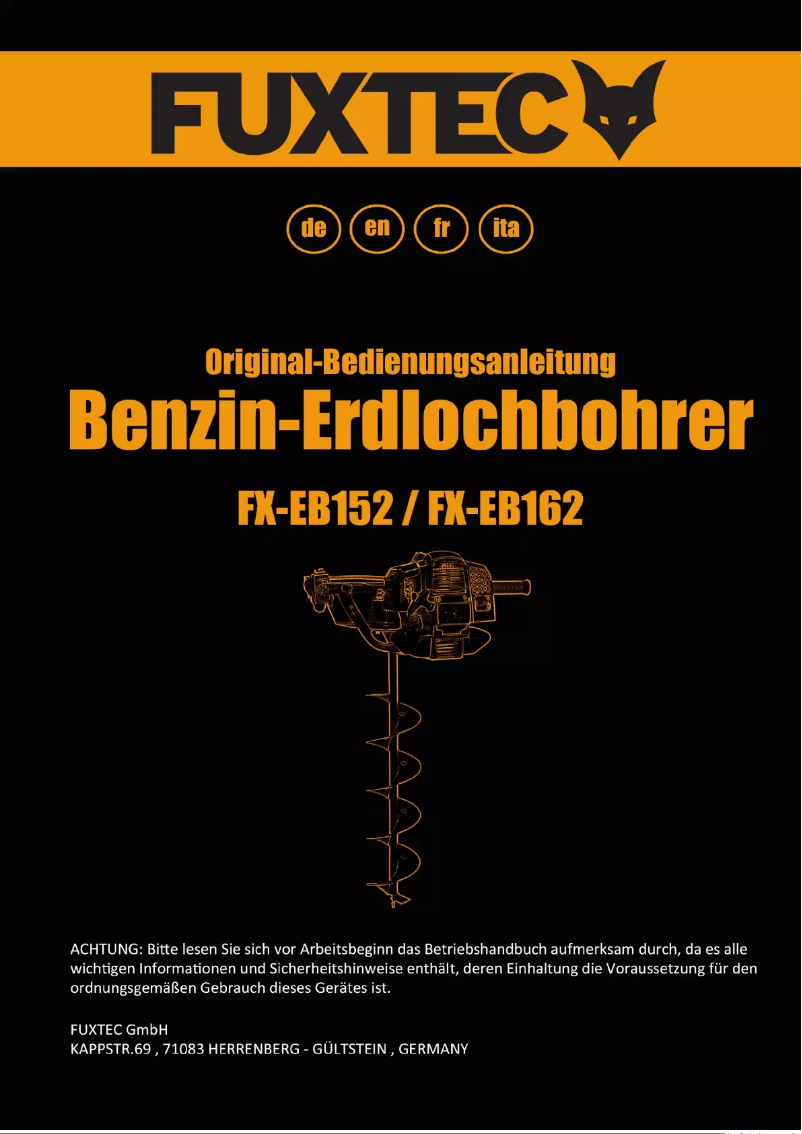 Página 1 del manual Manual de usuario Fuxtec FX-EB152