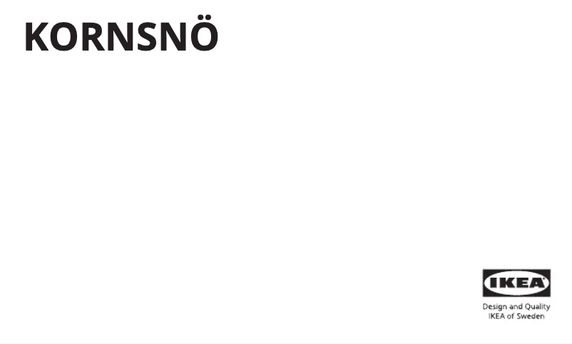 Imagen de la primera página del manual del dispositivo KORNSNÖ 805.688.71