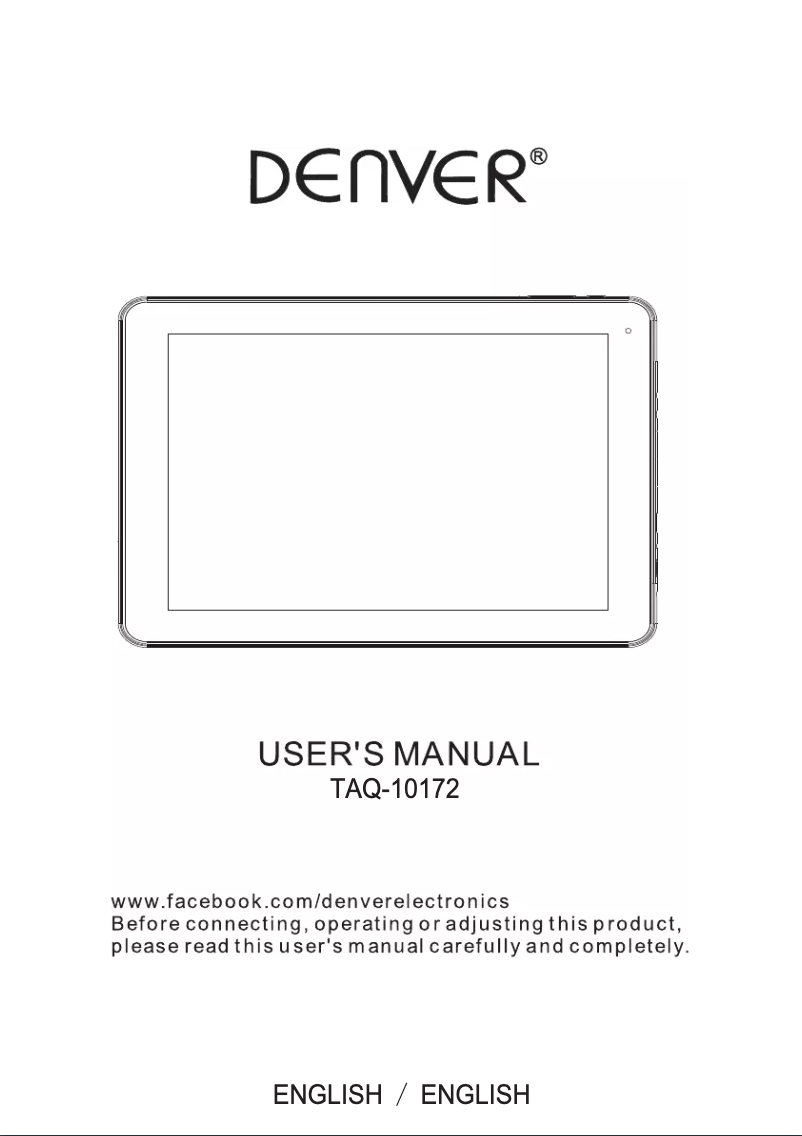 Página nº 1 - Manual de usuario Denver TAQ-10172