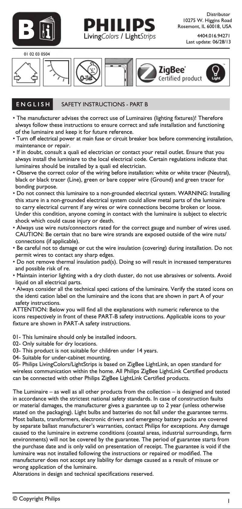 Página 1 del manual Manual de usuario Philips hue 719946048