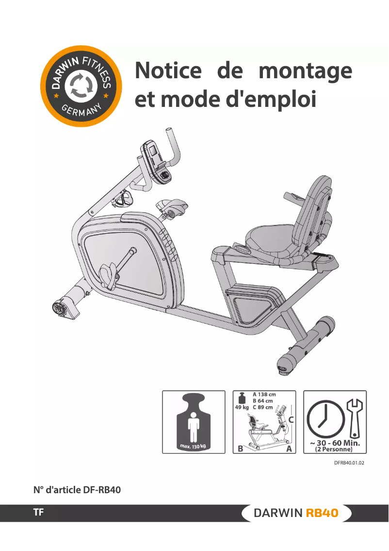 Imagen de la primera página del manual del dispositivo RB40