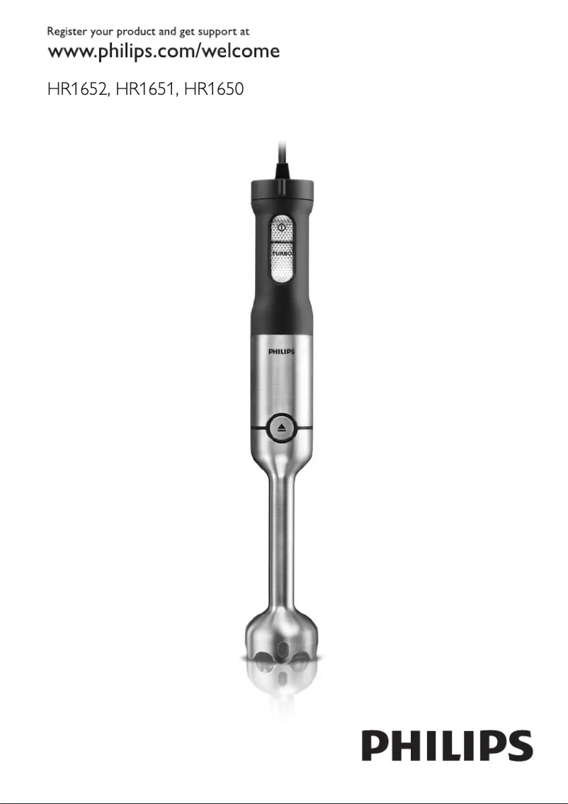 Imagen de la primera página del manual del dispositivo Avance Collection HR1651