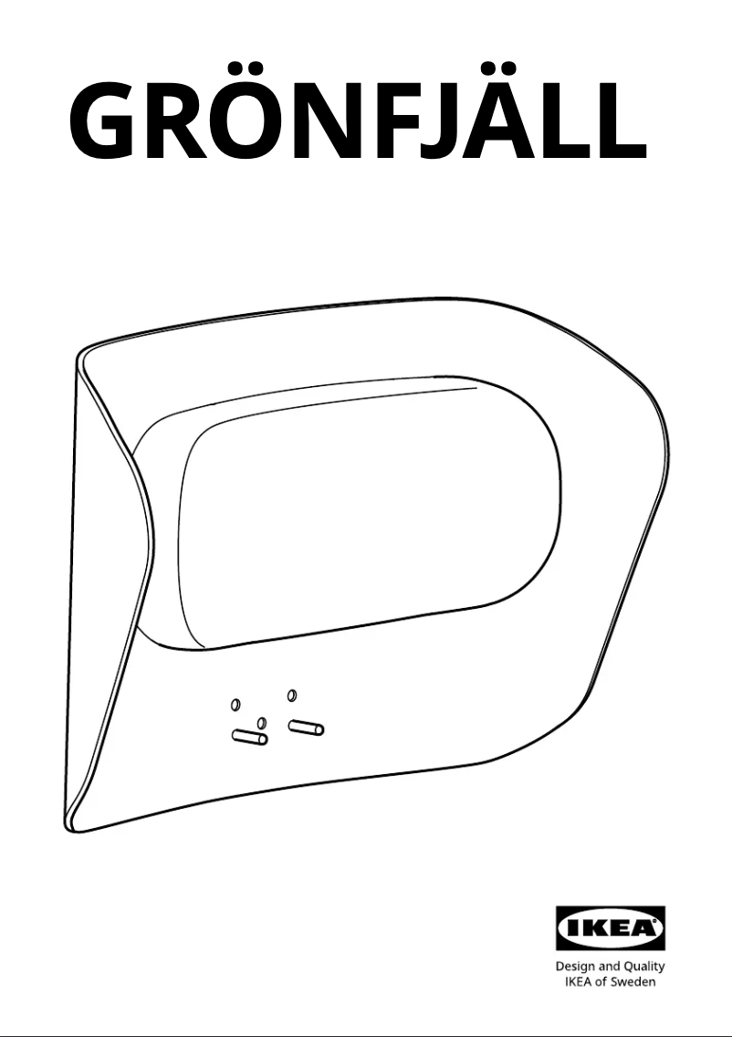 Imagen de la primera página del manual del dispositivo GRÖNFJÄLL 205.034.82