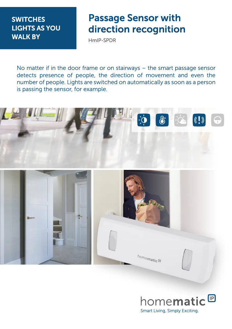 Página 1 del manual Ficha técnica Homematic IP HmIP-SPDR
