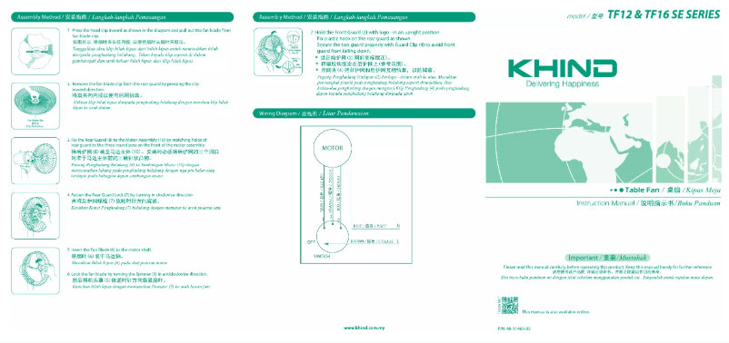Imagen de la primera página del manual del dispositivo TF168SE