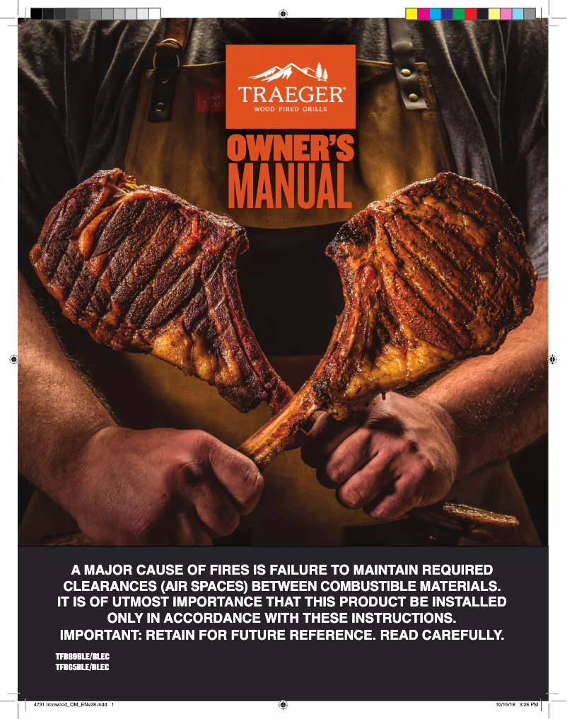 Página 1 del manual Manual de usuario Traeger TFB89BLE