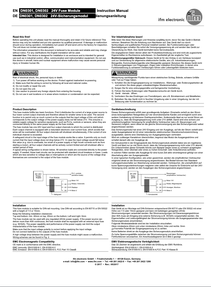 Imagen de la primera página del manual del dispositivo DN0302