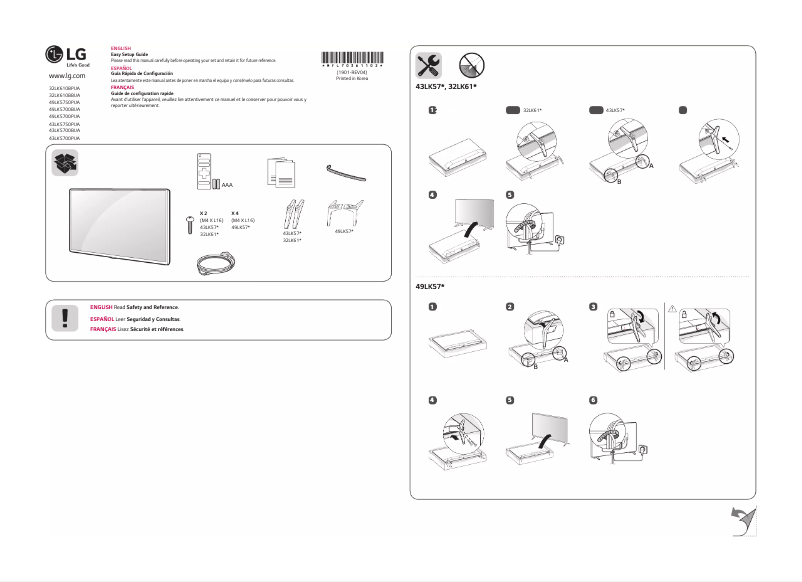 Imagen de la primera página del manual del dispositivo 49LK5750PUA