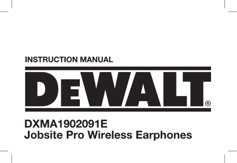 Página 1 del manual Manual de usuario DeWalt DXMA1902091E