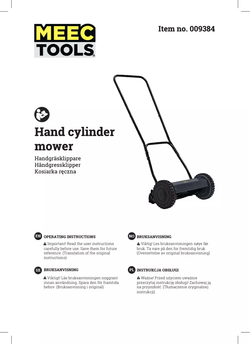 Imagen de la primera página del manual del dispositivo 009-384