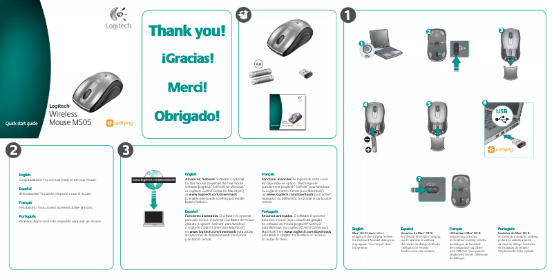 Página 1 del manual Manual de usuario Logitech M505