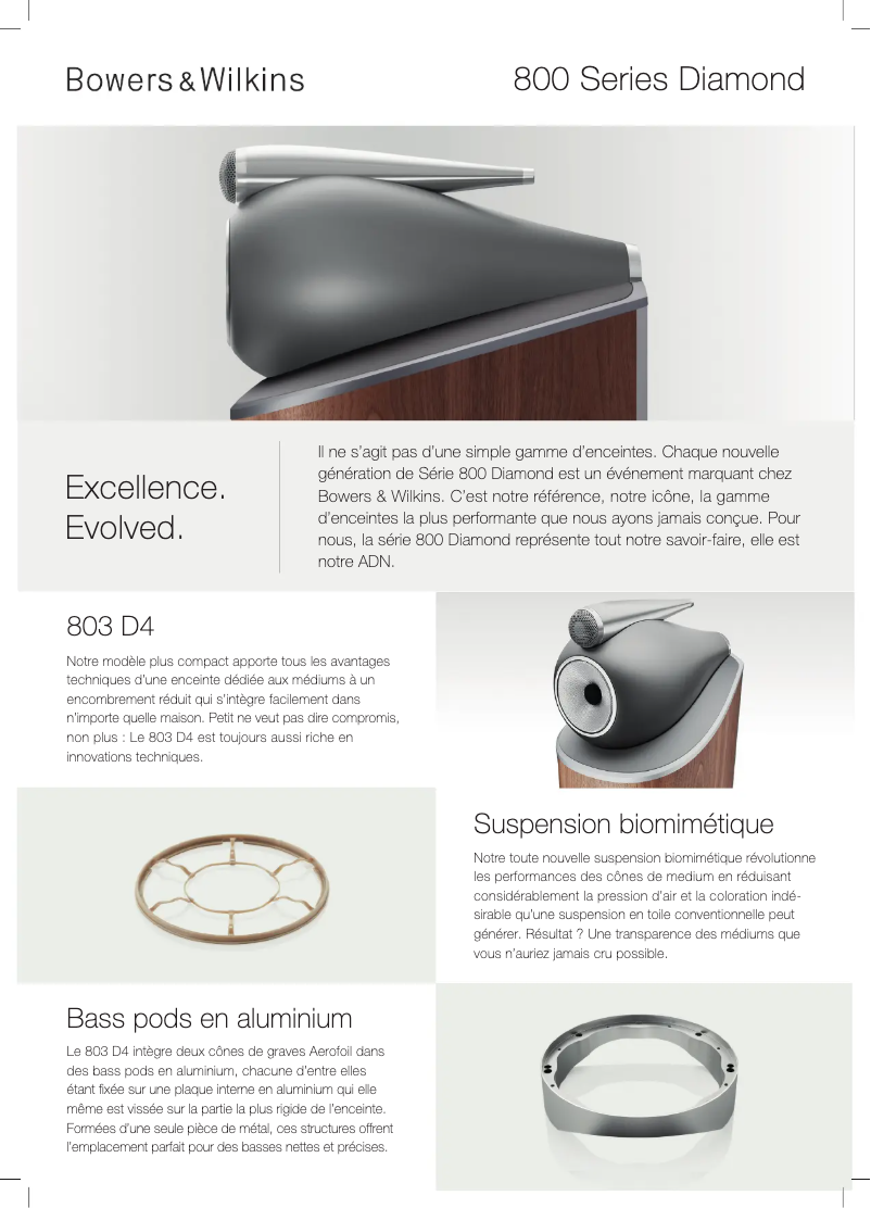 Página 1 del manual Ficha técnica Bowers & Wilkins 803 D4