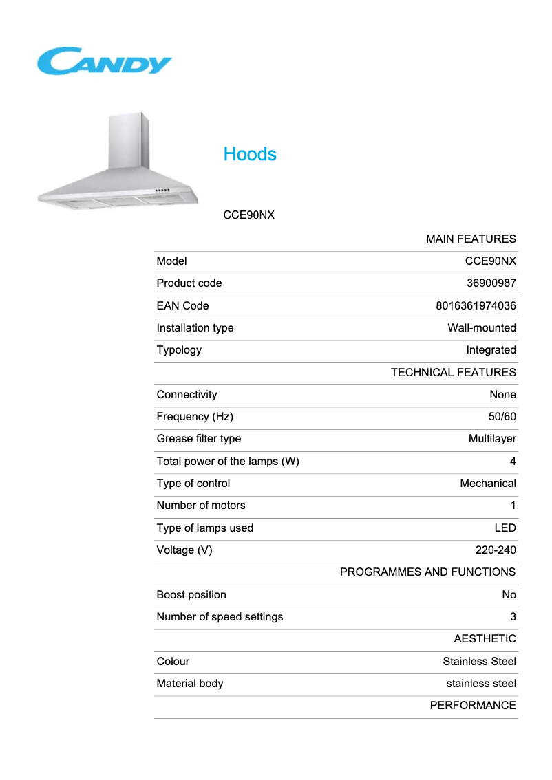 Imagen de la primera página del manual del dispositivo CCE90NX