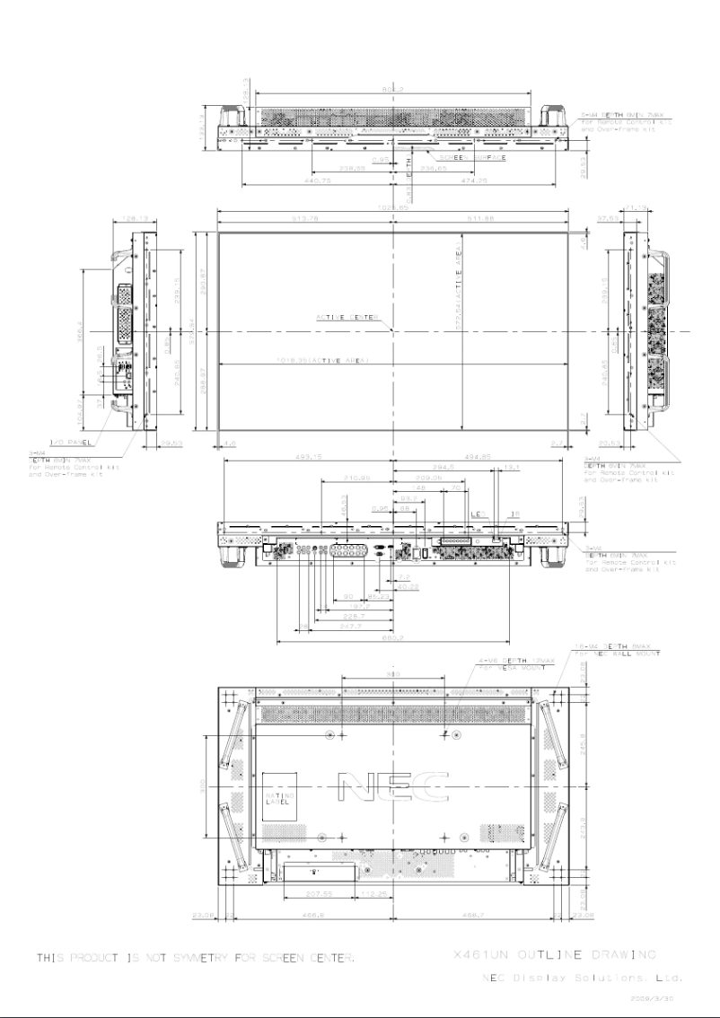 Imagen de la primera página del manual del dispositivo MultiSync X462UN