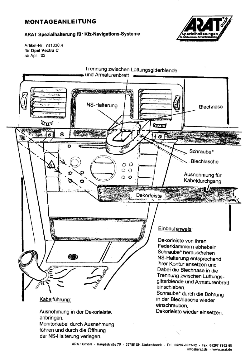 Página 1 del manual Manual de usuario Arat NS1030.4