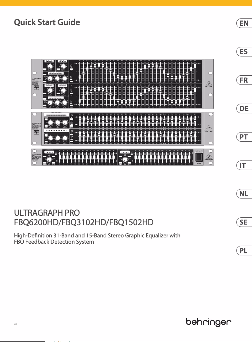 Página 1 del manual Guía de inicio rápido Behringer Ultragraph Pro FBQ6200HD