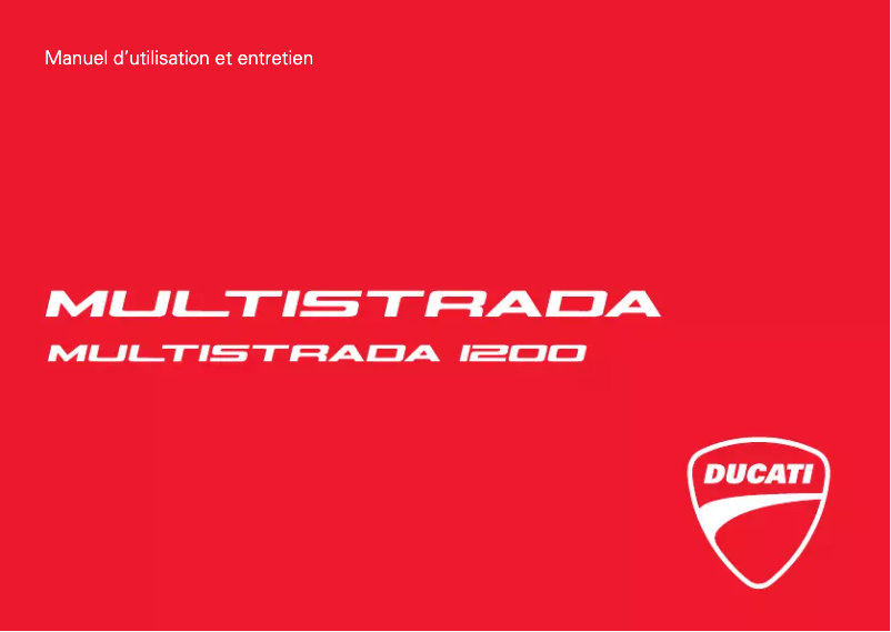 Imagen de la primera página del manual del dispositivo Multistrada 1200 ABS (2013)