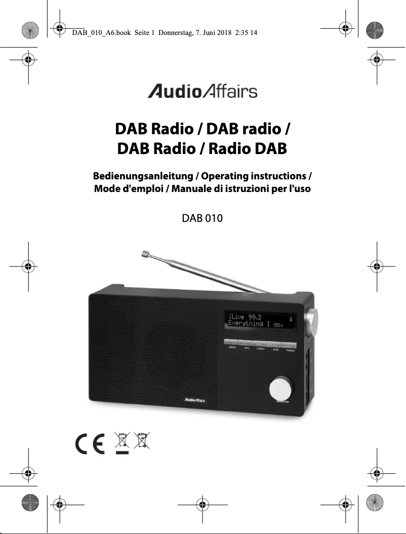 Página 1 del manual Manual de usuario AudioAffairs DAB 010