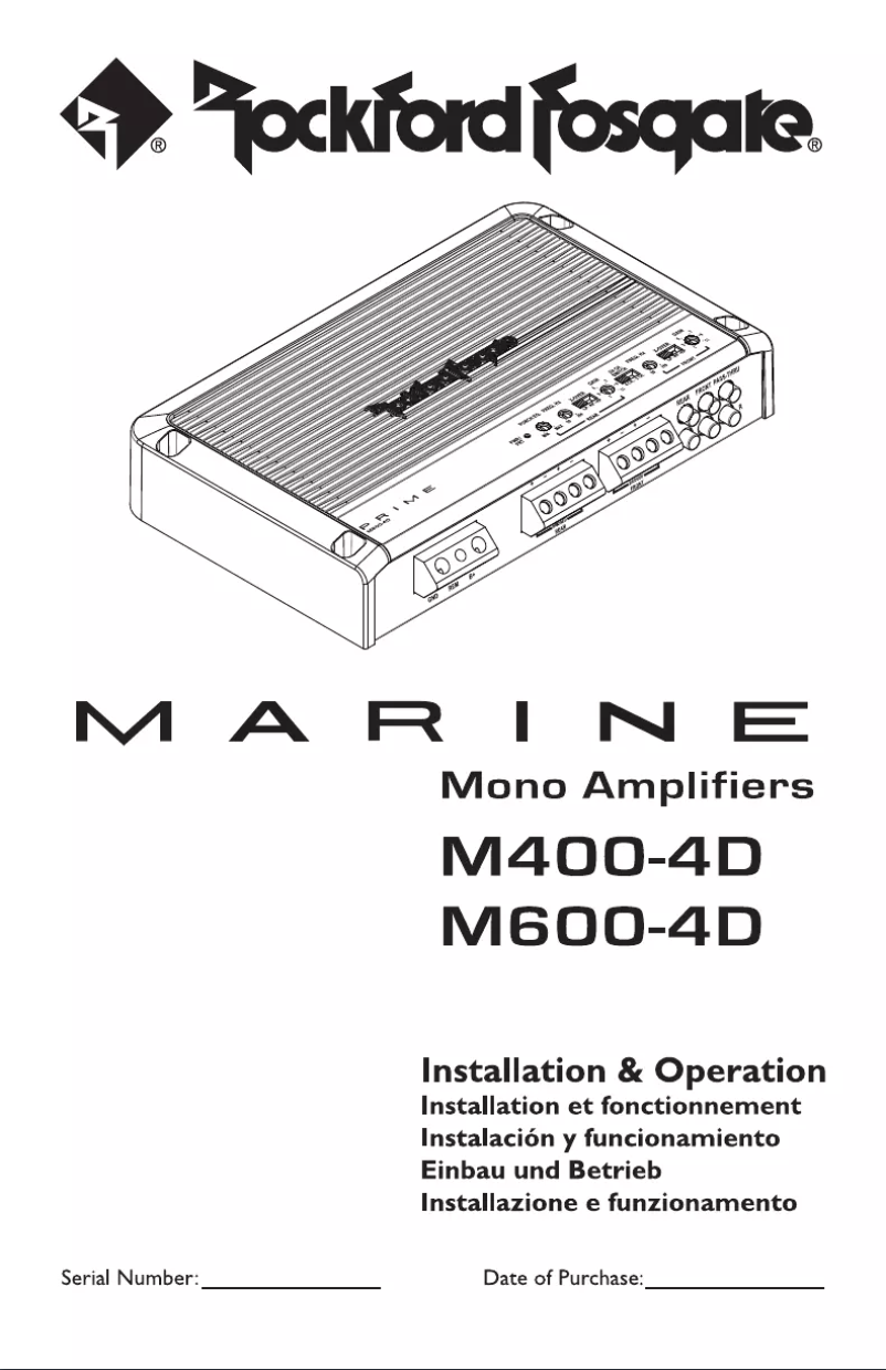 Imagen de la primera página del manual del dispositivo Marine M750-1D