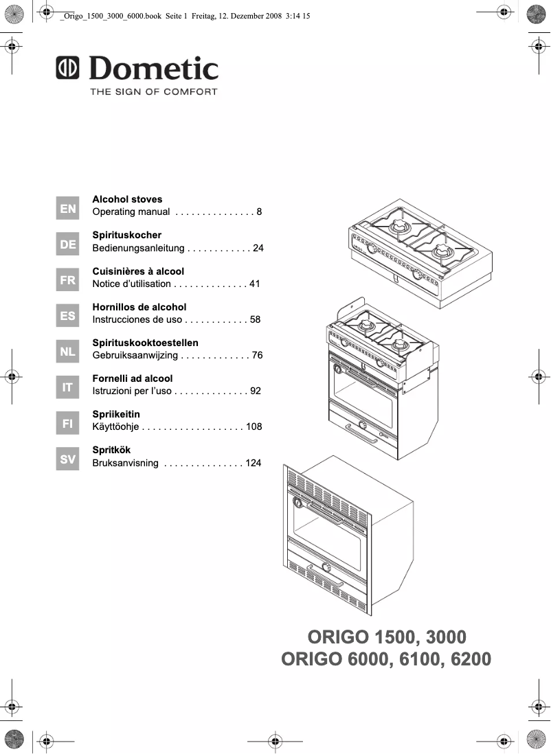 Página 1 del manual Manual de usuario Dometic Origo 6200