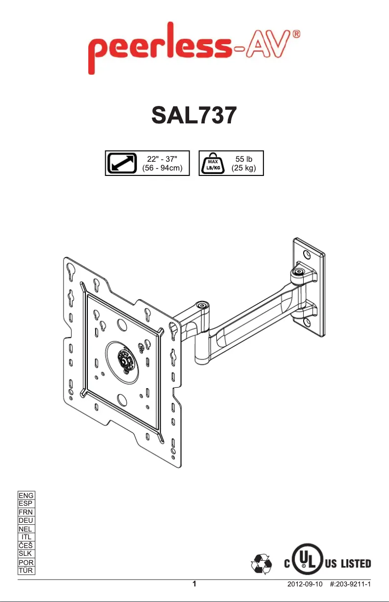 Imagen de la primera página del manual del dispositivo SAL737