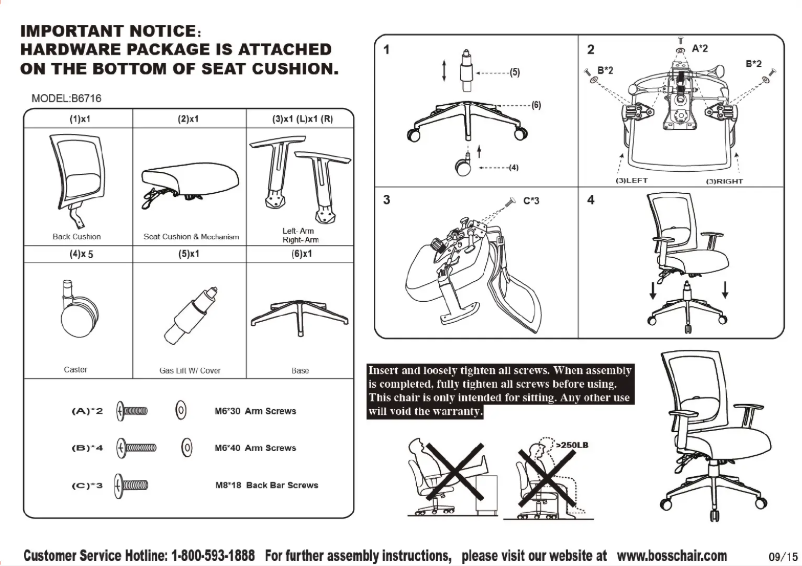 Imagen de la primera página del manual del dispositivo B6716