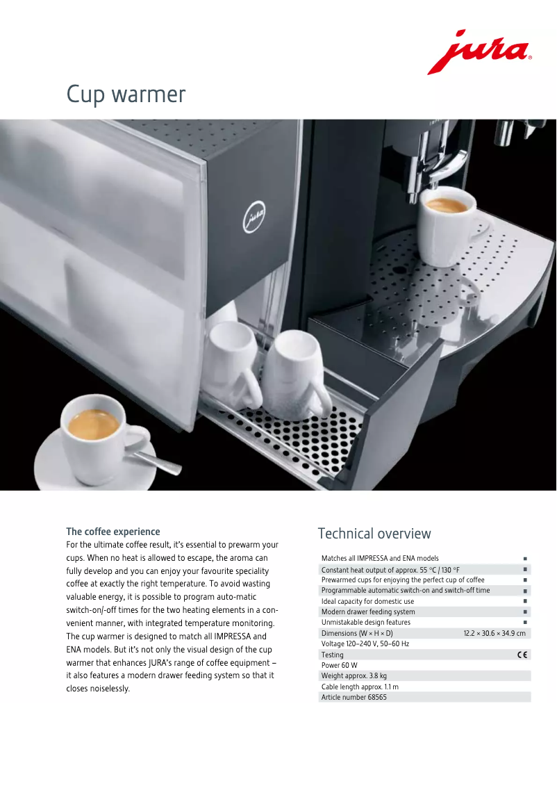 Imagen de la primera página del manual del dispositivo Cup Warmer