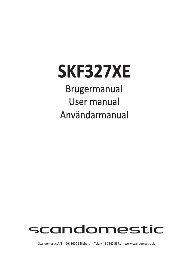 Imagen de la primera página del manual del dispositivo SKF327XE