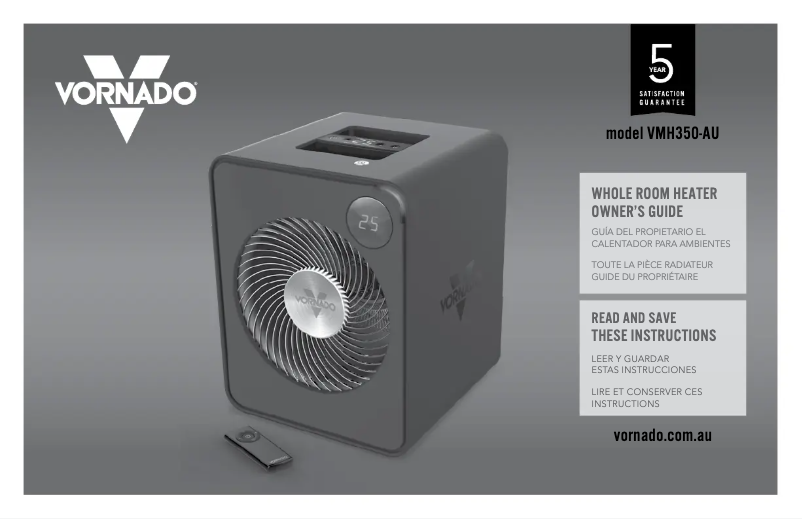 Imagen de la primera página del manual del dispositivo VMH350