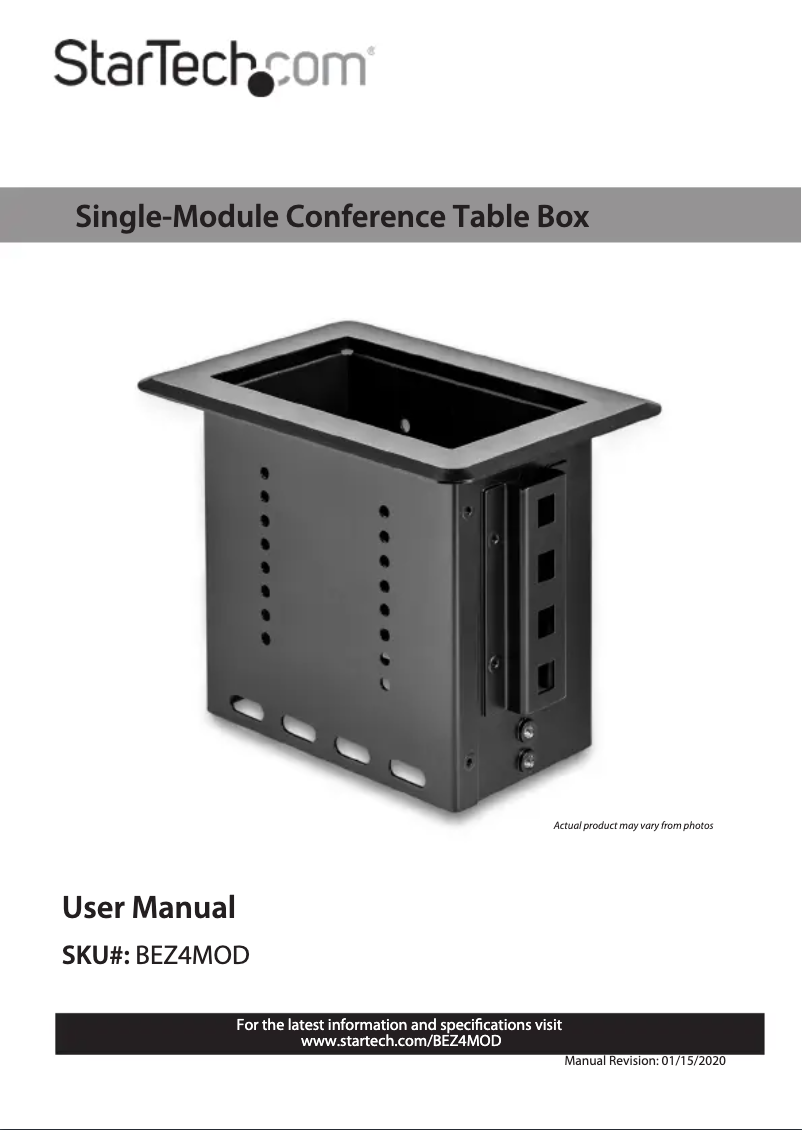 Página 1 del manual Manual de usuario StarTech.com KITBZPOWUK