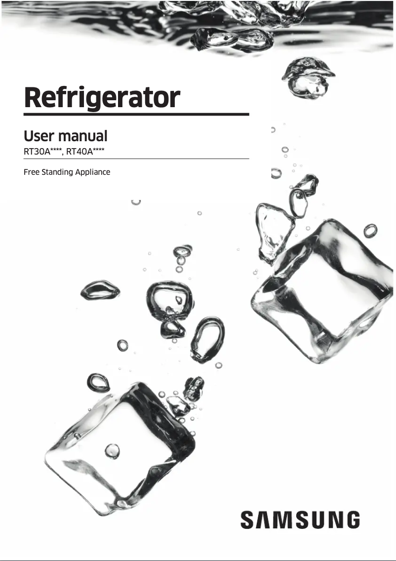Imagen de la primera página del manual del dispositivo RT40A3310SA