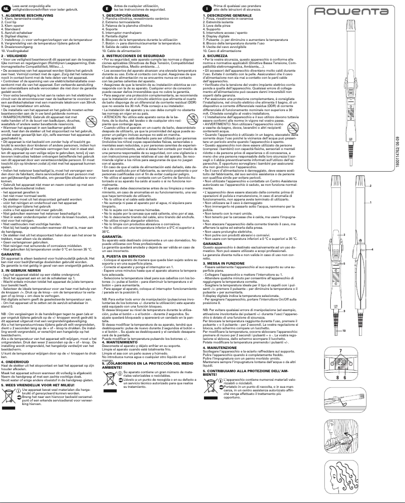 Imagen de la primera página del manual del dispositivo CF3150 Digital Curl
