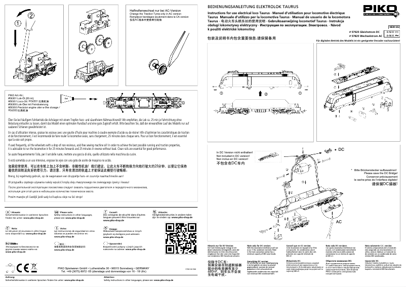 Página 1 del manual Manual de usuario Piko 57825