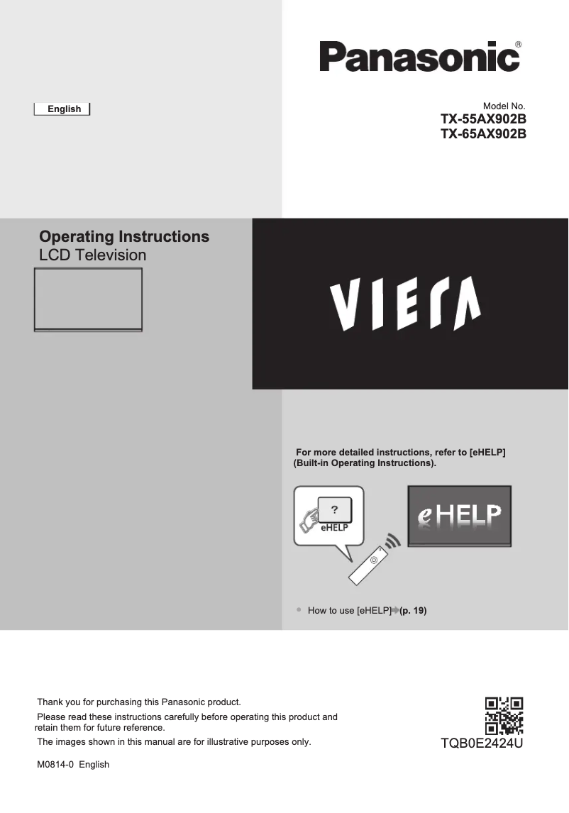 Imagen de la primera página del manual del dispositivo TX-55AX902B