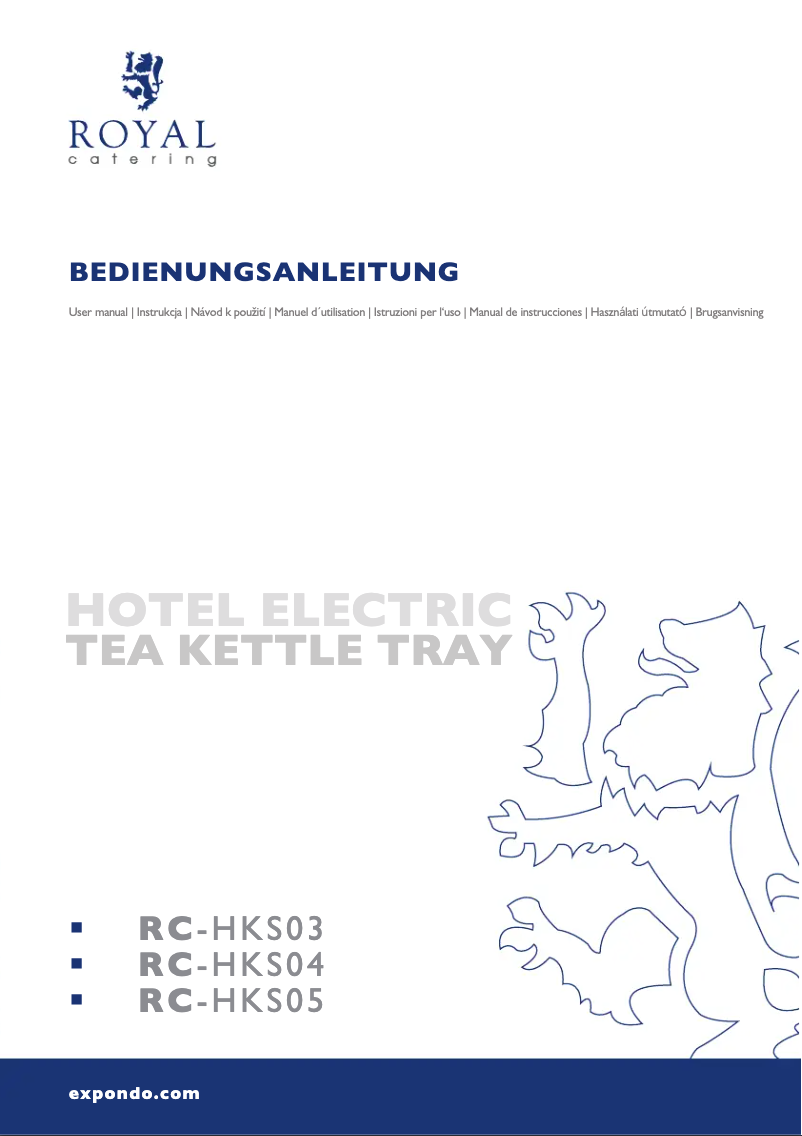 Imagen de la primera página del manual del dispositivo RC-HKS03