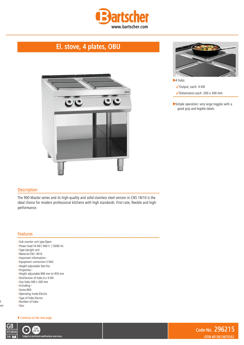 Imagen de la primera página del manual del dispositivo 296215