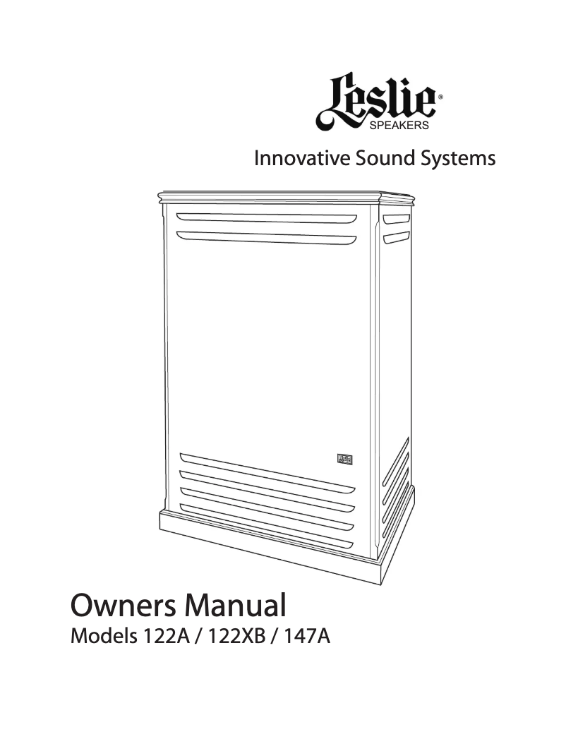 Imagen de la primera página del manual del dispositivo Leslie 122A