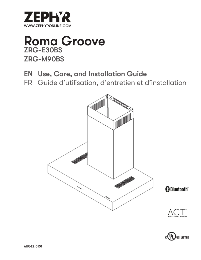 Imagen de la primera página del manual del dispositivo ZRG-M90BS